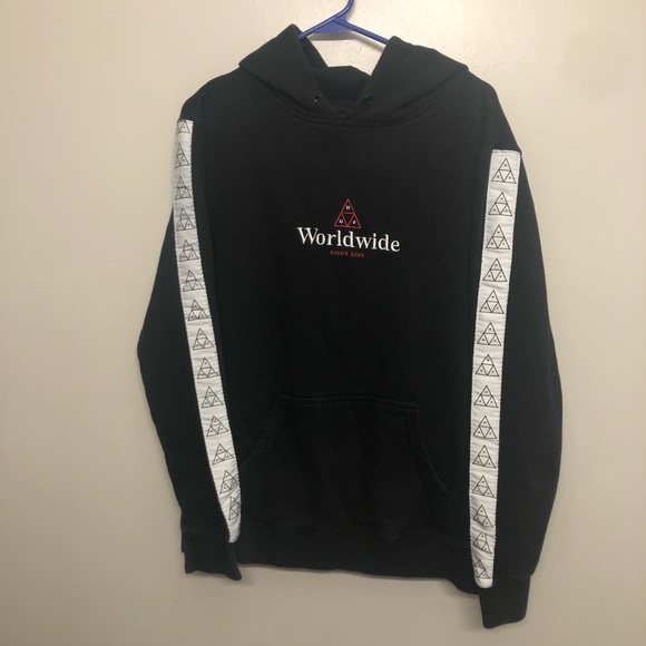 HUF Other - HUF worldwide pullover hoodie black large